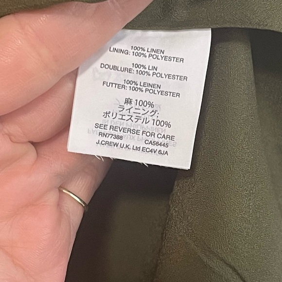 J. Crew Green Sheath Mini Dress V-neck Cap Sleeve - Picture 10 of 12